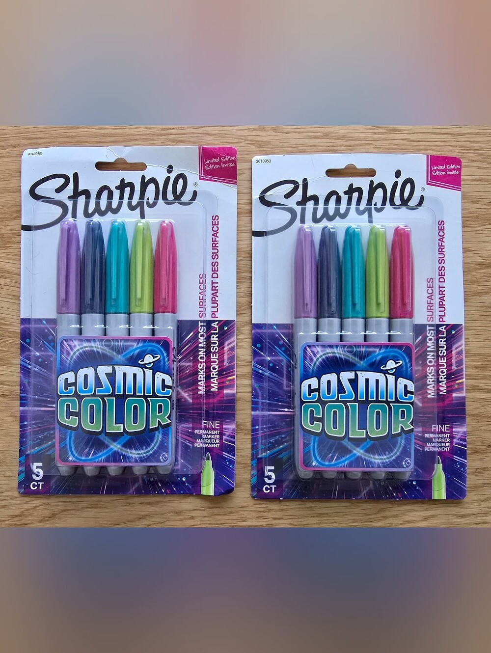 2 Pkgs Of COSMIC COLOR 🎨 5 Pk Sharpies - Limited Edition Permanent Markers